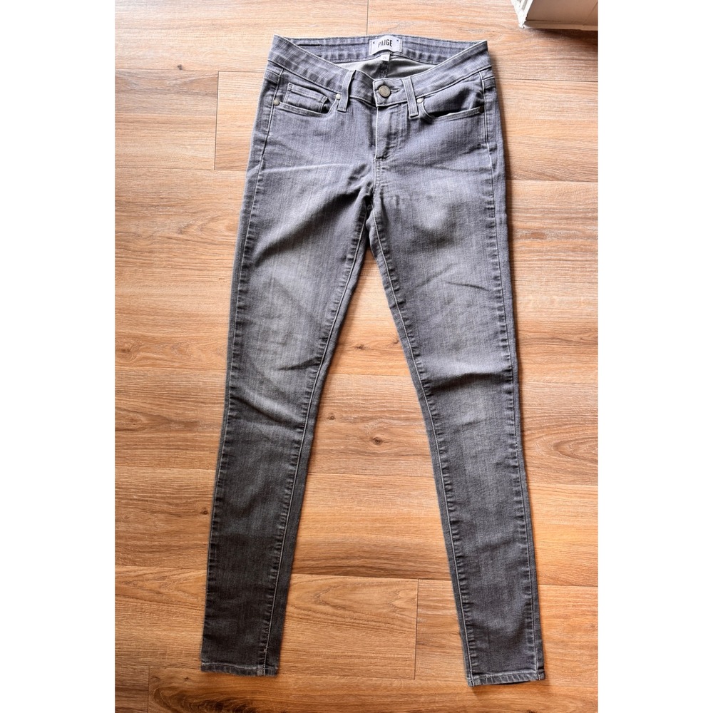 Paige Verdugo Ultra Skinny Grey Jeans Low Rise Denim Womens Size 25